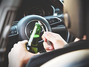 alcohol in car
